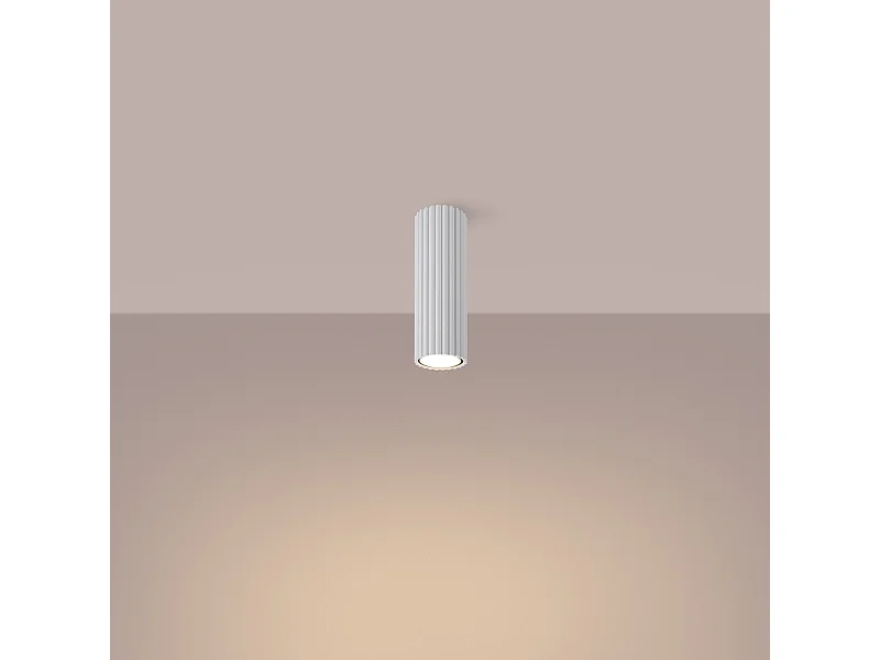 Plafondlamp Gloow minimalistisch van  - 1 lichtbronnen 3000K - L.6,5 x H.20 cm - wit