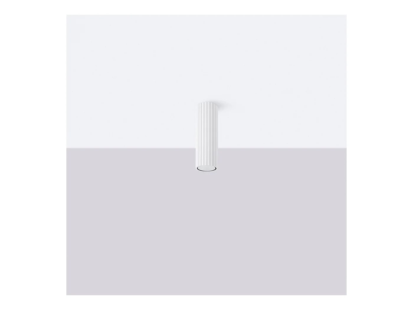 Plafondlamp Gloow minimalistisch van  - 1 lichtbronnen 3000K - L.6,5 x H.20 cm - wit