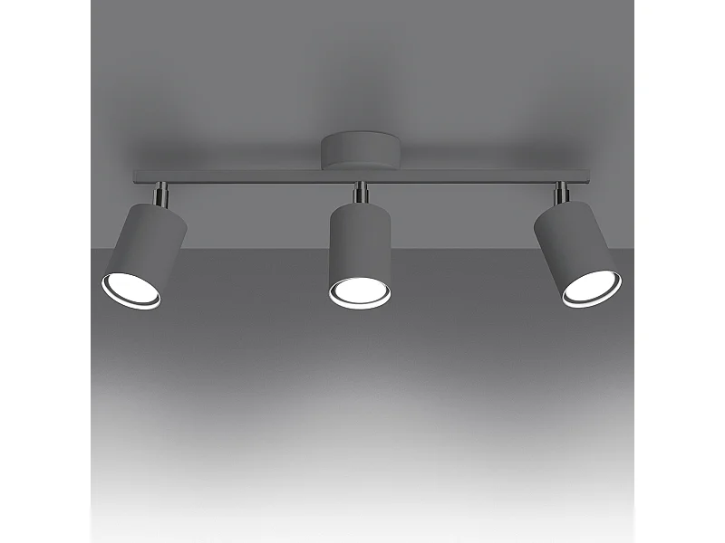 Plafondlampen Torim minimalistisch van  - 3 lichtbronnen 3000K - L.46 x H.20 cm - wit