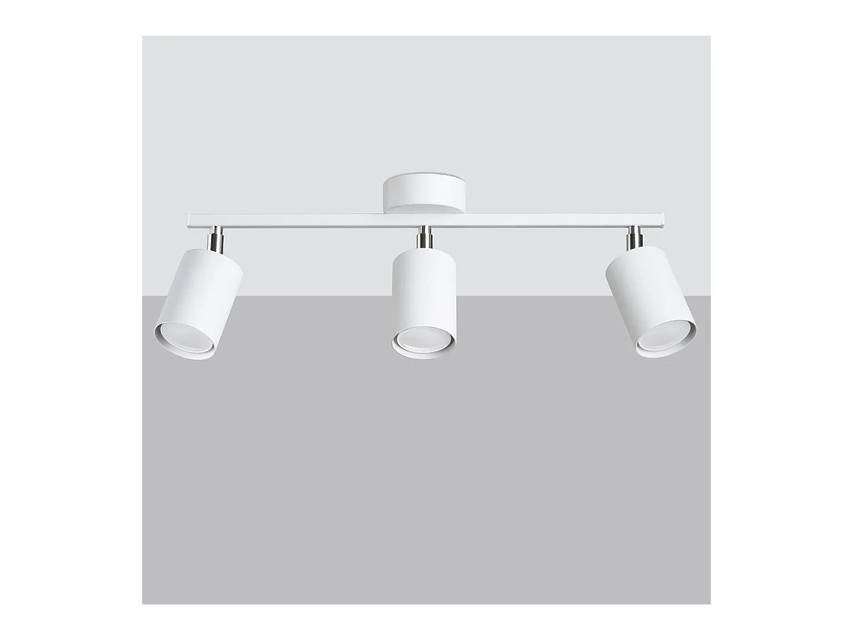 Plafondlampen Torim minimalistisch van  - 3 lichtbronnen 3000K - L.46 x H.20 cm - wit