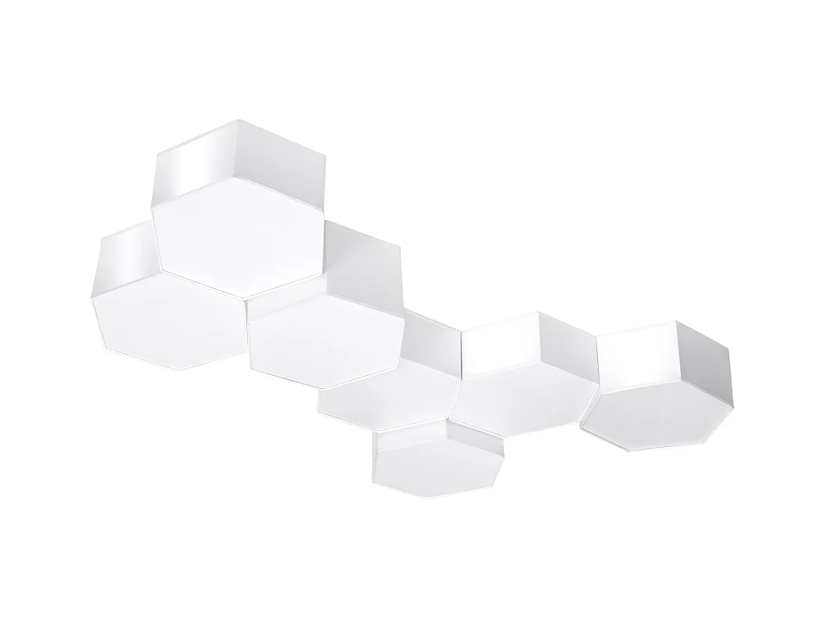 Plafony nowoczesny Solinia, PVC - 2 źródło światła 3000K - L.30.5 x H.13.5 cm - biały