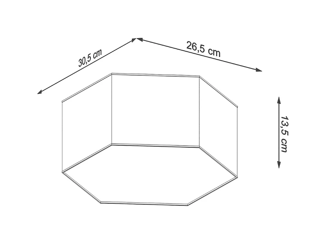 Plafony nowoczesny Solinia, PVC - 2 źródło światła 3000K - L.30.5 x H.13.5 cm - biały