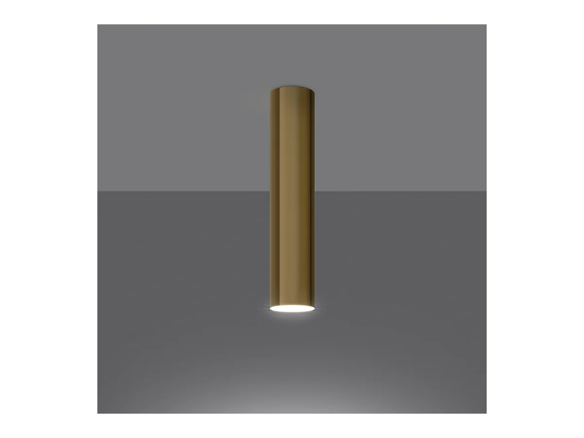 Plafondlampen Toris modern van  - 1 lichtbronnen 3000K - L.6 x H.30 cm - gouden glans
