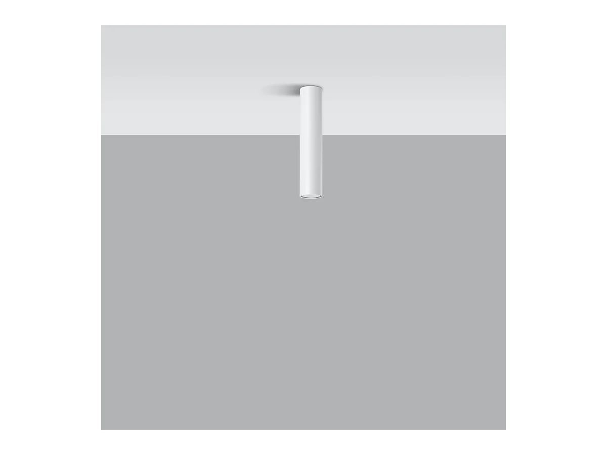 Plafondlampen Toris modern van  - 1 lichtbronnen 3000K - L.6 x H.30 cm - wit