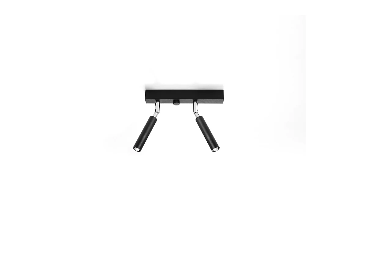 Plafondlampen Astix modern van  - 2 lichtbronnen 3000K - L.25 x H.20 cm - zwart