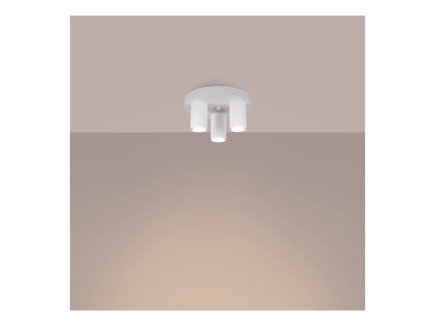 Lampada da soffitto Toris moderno di acciaio - 3 sorgenti luminose 4000K - L.25 x A.12 cm - bianco