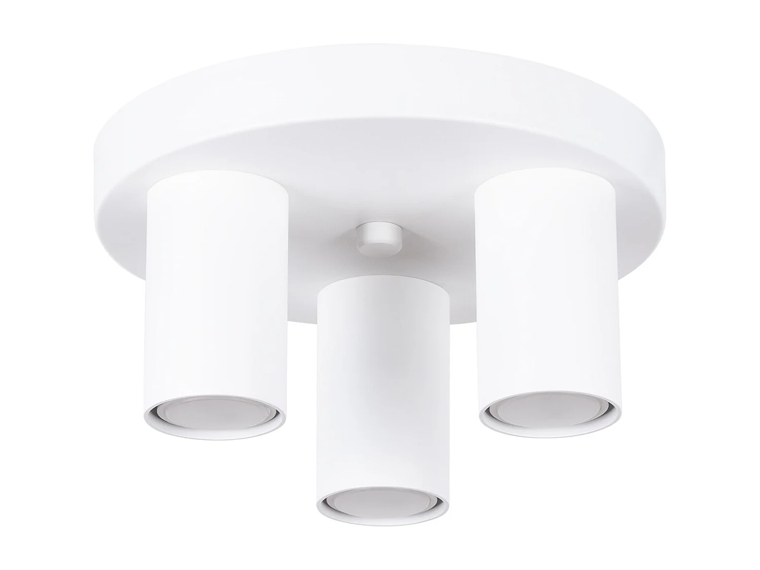 Plafonnier Toris moderne en acier - 3 sources lumineuses 4000K - L.25 x H.12 cm - blanc