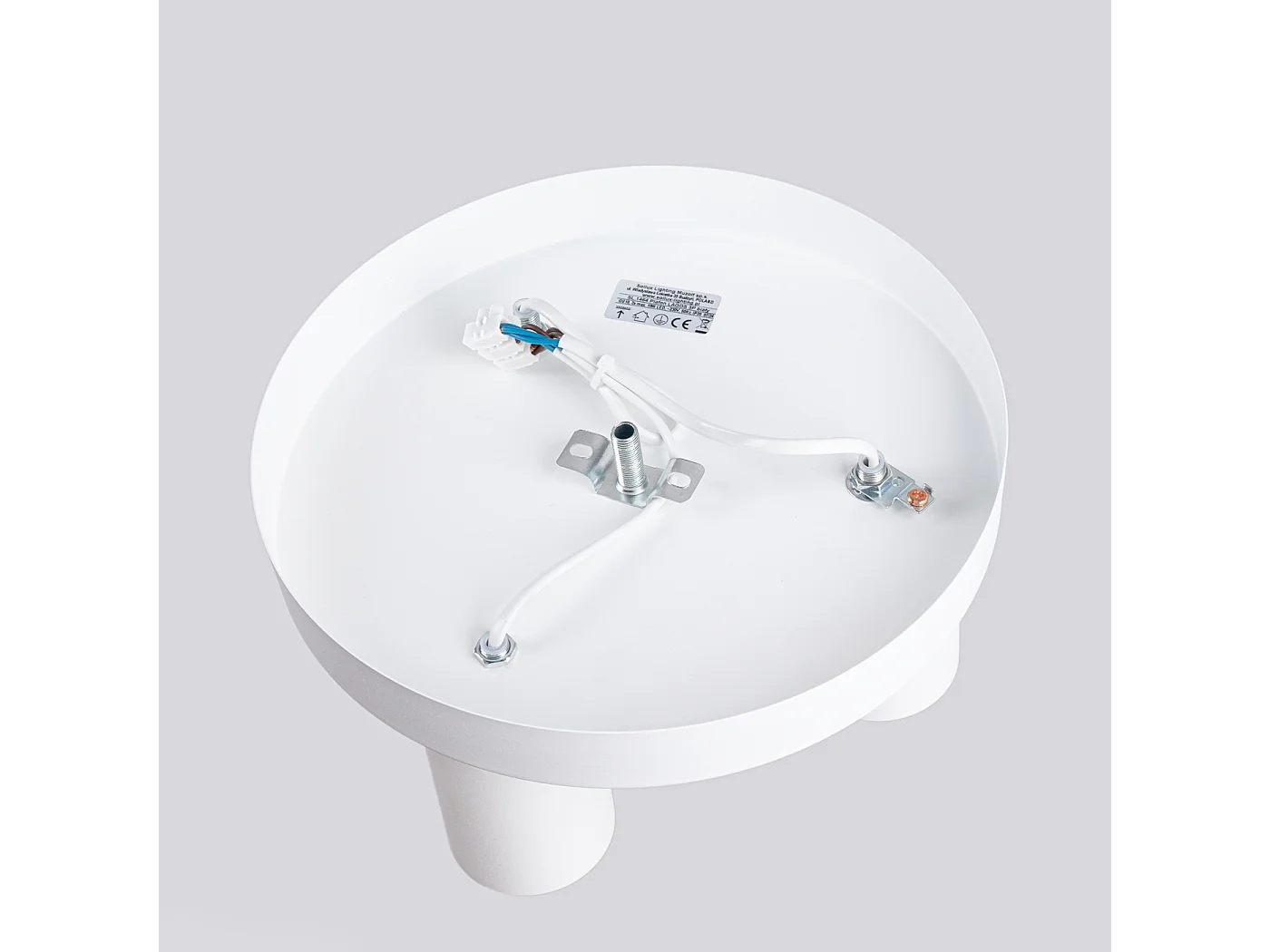 Plafonnier Toris moderne en acier - 3 sources lumineuses 4000K - L.25 x H.12 cm - blanc