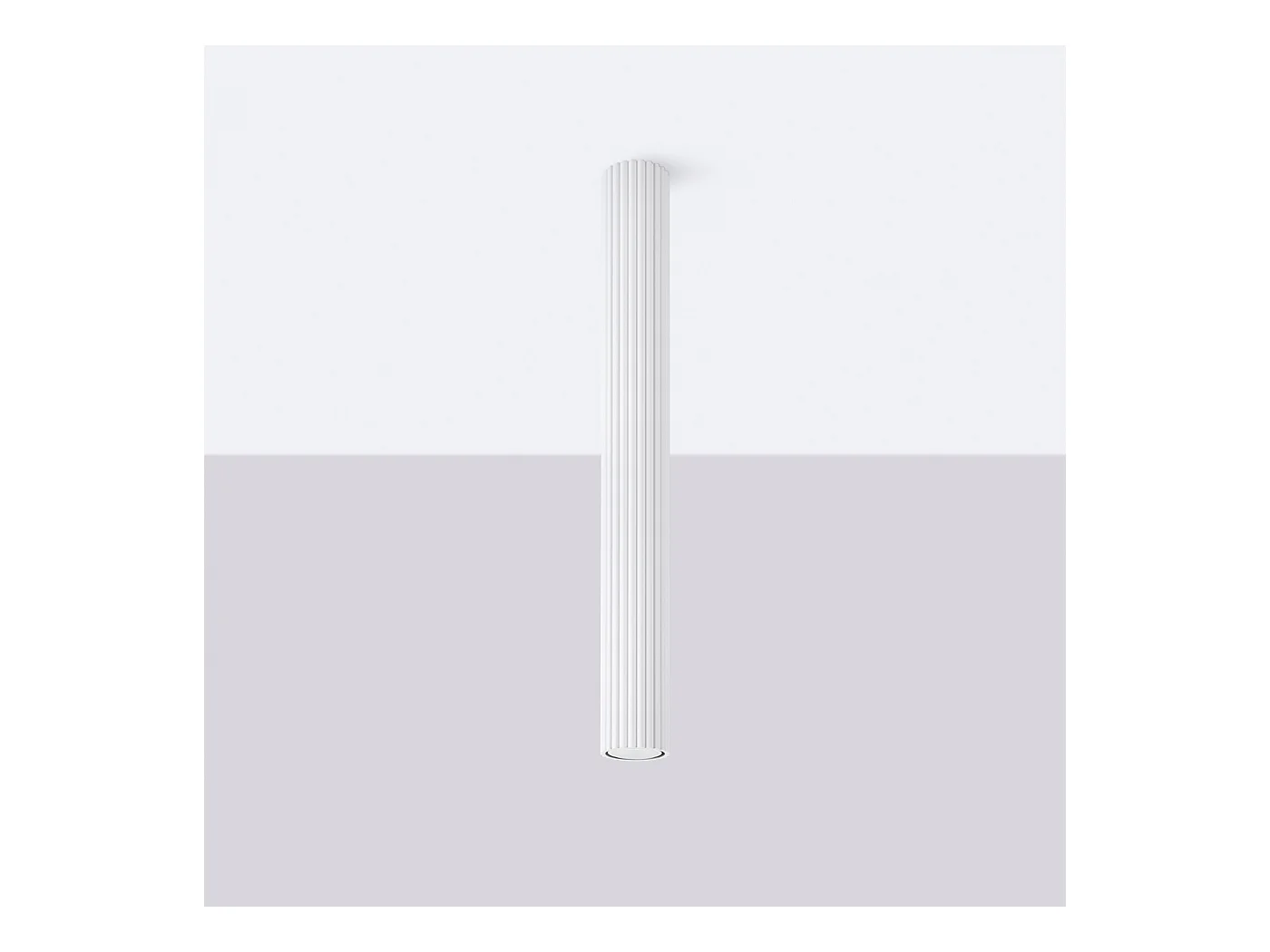 Plafondlamp Gloow minimalistisch van  - 1 lichtbronnen 3000K - L.6,5 x H.60 cm - wit
