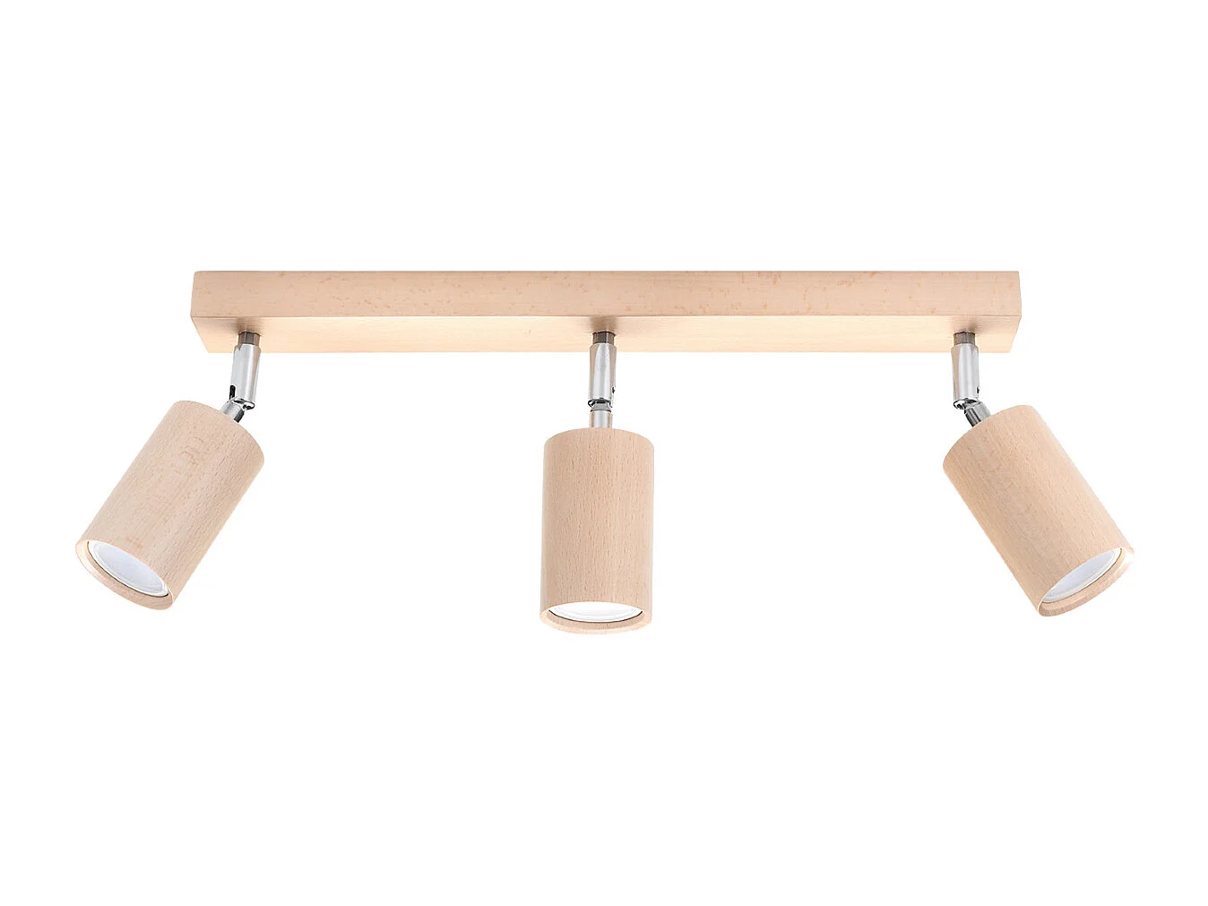 Plafonniers Vorix scandinave en bois - 3 sources lumineuses 3000K - L.45 x H.20 cm - bois naturel
