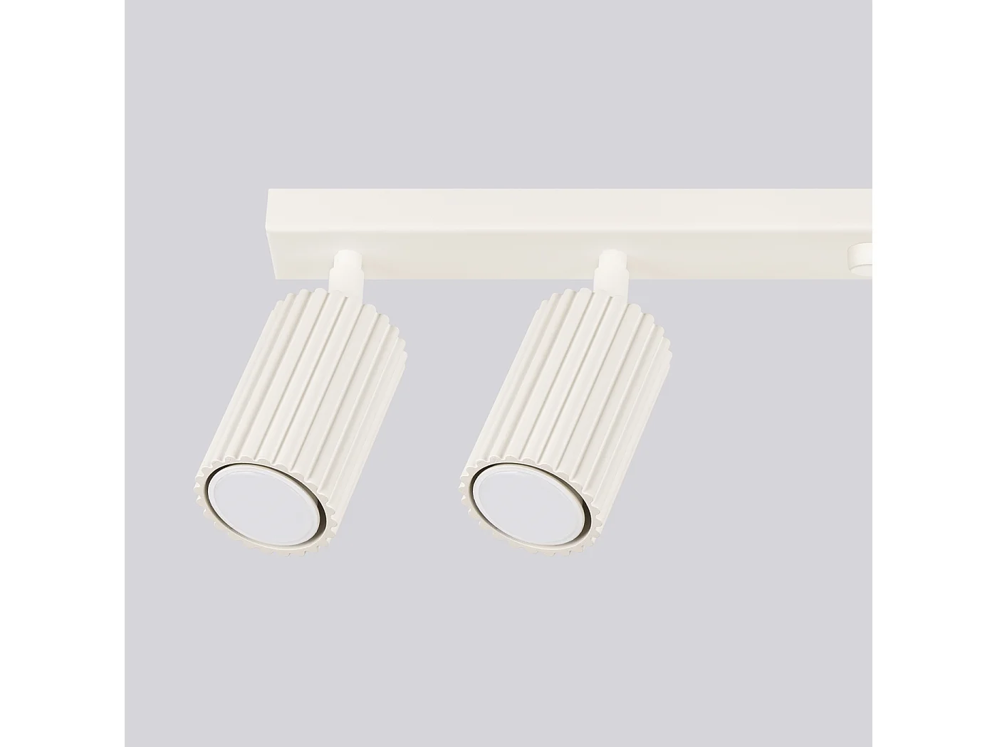 Plafonnier Gloow minimaliste en aluminium - 6 sources lumineuses 4000K - L.117 x H.16,5 cm - beige