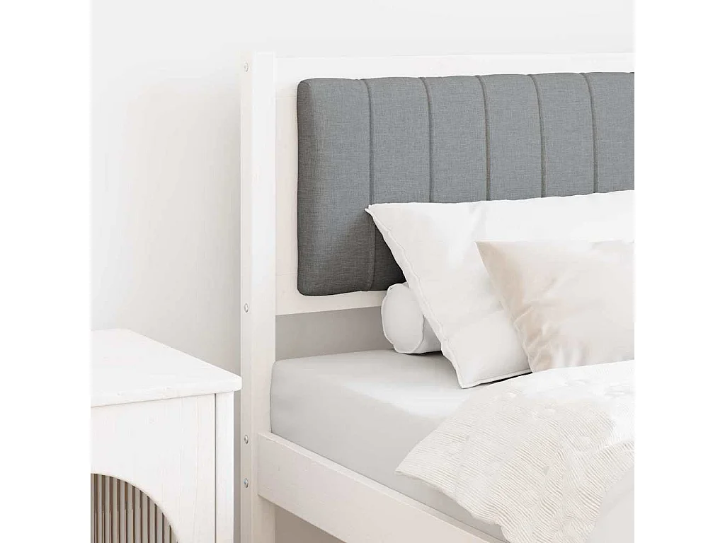 Cabeceira estofada com cabeceira Branco 80 cm