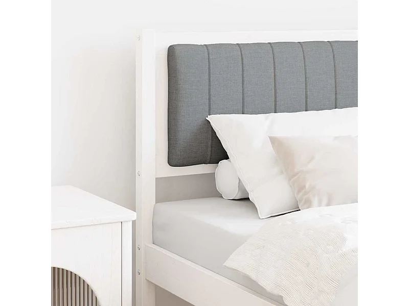 Cabeceira estofada com cabeceira Branco 80 cm