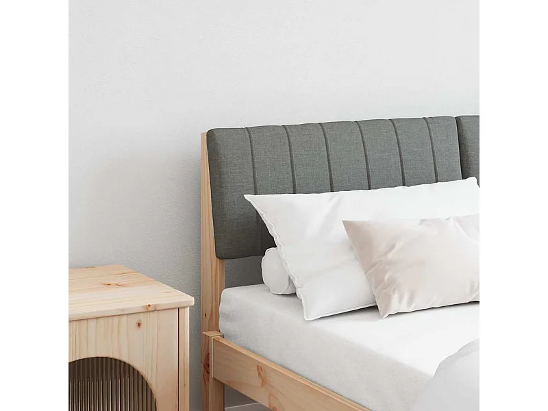 Cabeceira estofada Cinza Escuro 135 cm