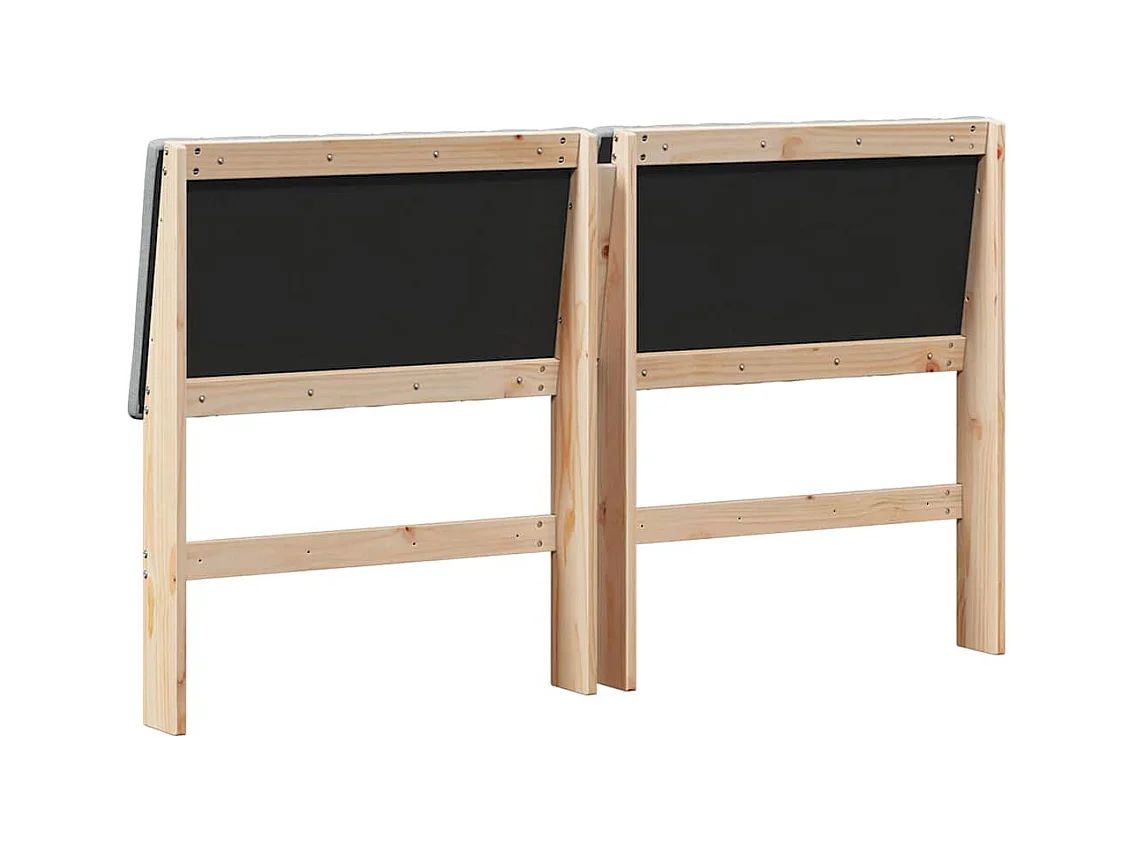 Cabecero tapizado Gris Claro 150 cm Madera de pino macizo