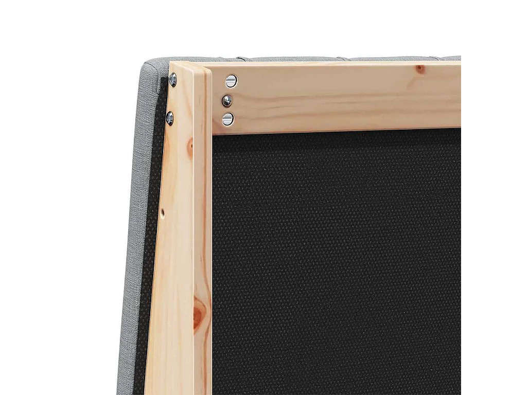 Cabecero tapizado Gris Claro 150 cm Madera de pino macizo