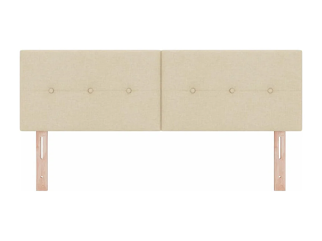 Tête de Lit LED avec des lumières à LED Crème 144 cm tissu