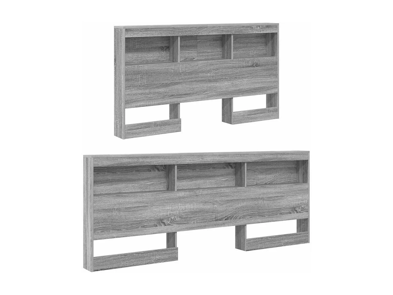 Tête de lit de rangement Sonoma gris 160 cm Bois d'ingénierie