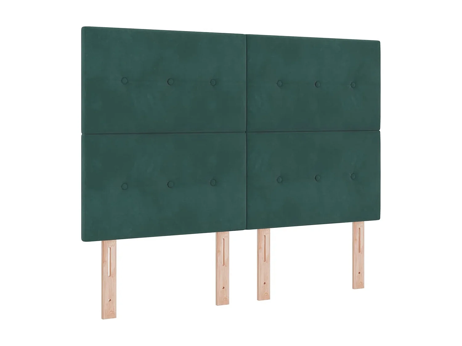 Tête de lit Montage mural Vert foncé 144 cm Velours