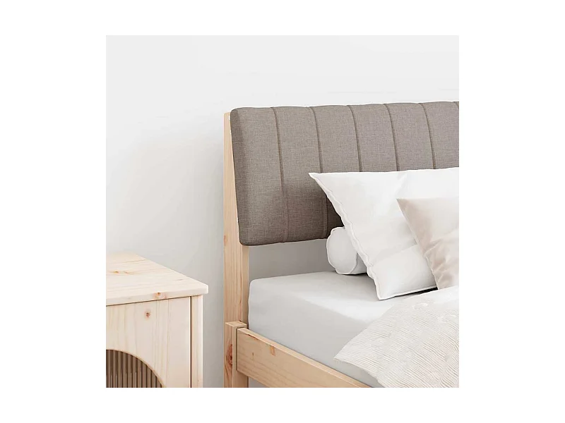 Cabecero tapizado Taupé 100 cm Madera de pino macizo
