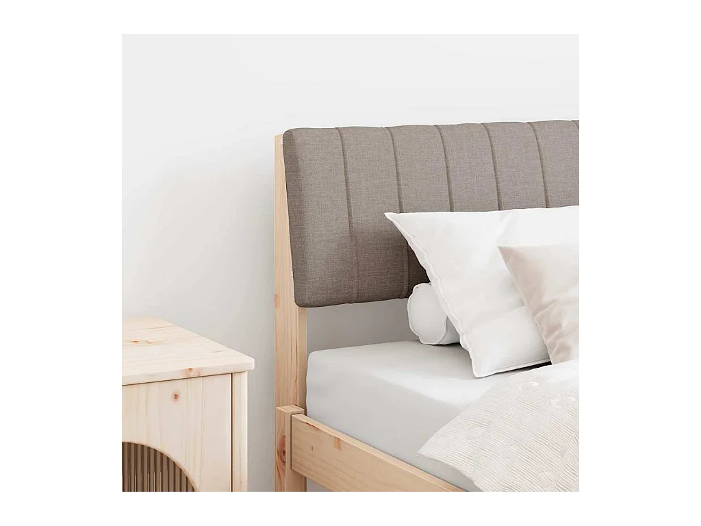 Cabecero tapizado Taupé 100 cm Madera de pino macizo