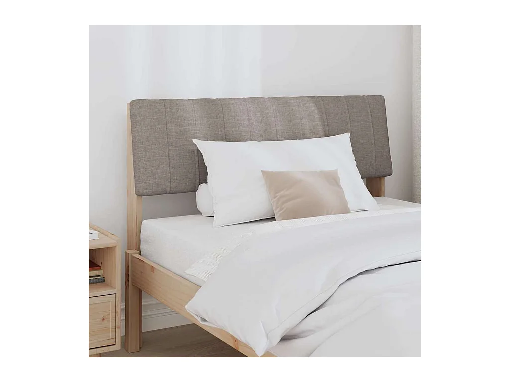 Cabecero tapizado Taupé 100 cm Madera de pino macizo