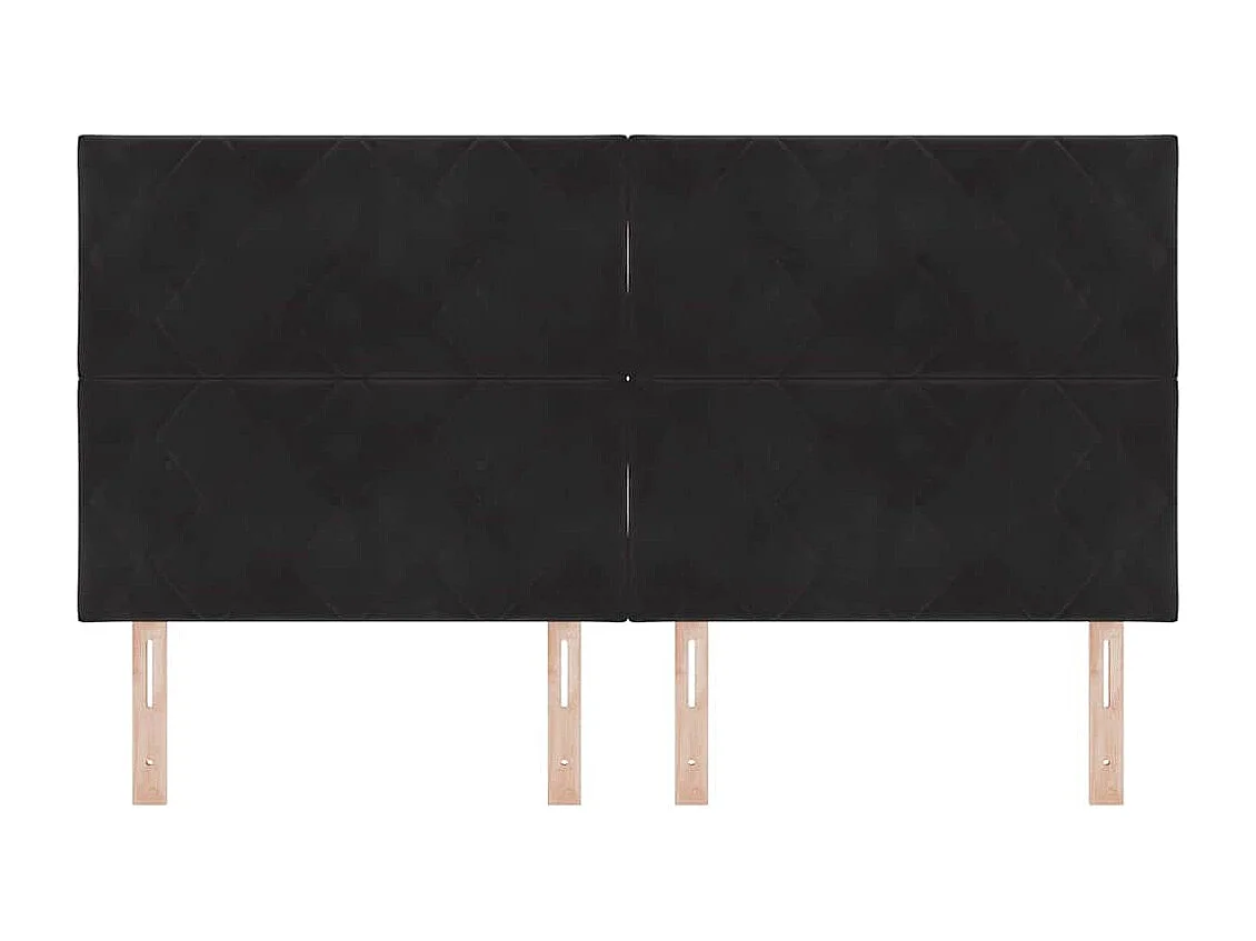 Cabecero LED con luces de tiras LED Negro 180 cm Terciopelo