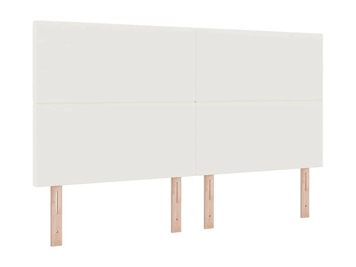 Cabeceira com cabeceira Manual Creme 180 cm Tecido em ribana