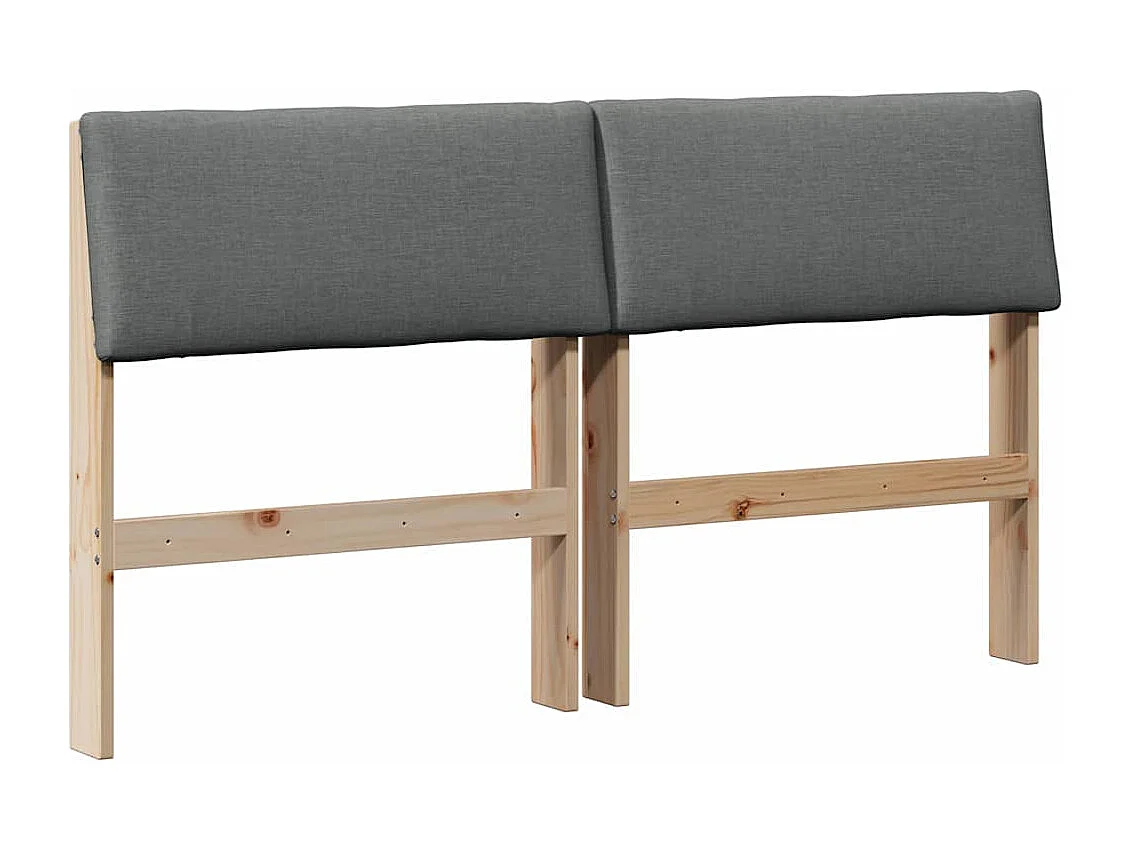 Tête de lit capitonnée Gris foncé 160 cm Pin massif