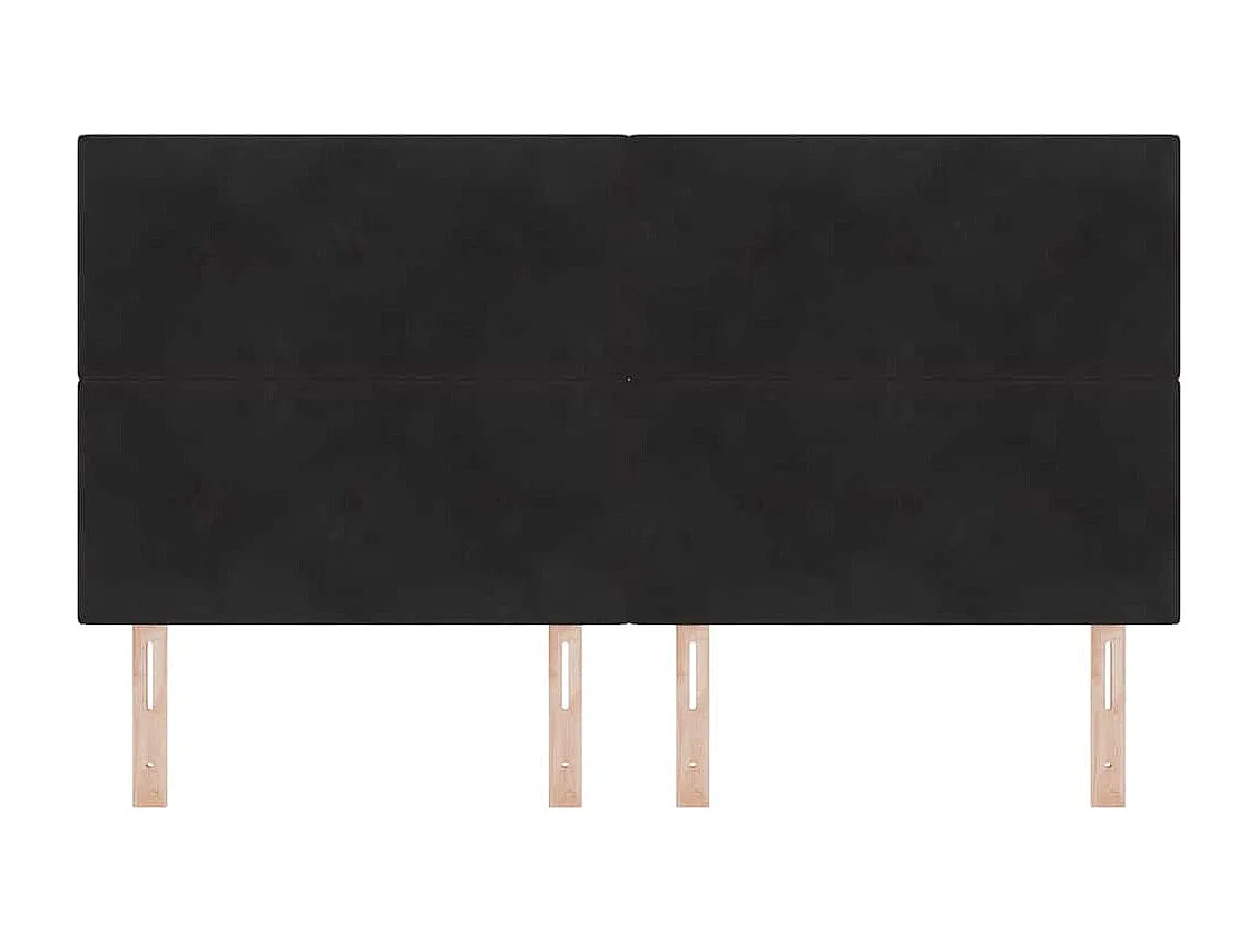 Tête de lit Montage mural avec tête de lit Noir 180 cm Velours