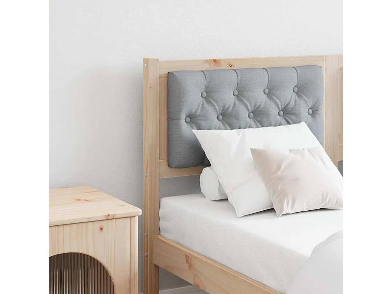 Cabeceira Marrom e cinza claro 150 cm Madeira de pinho maciça