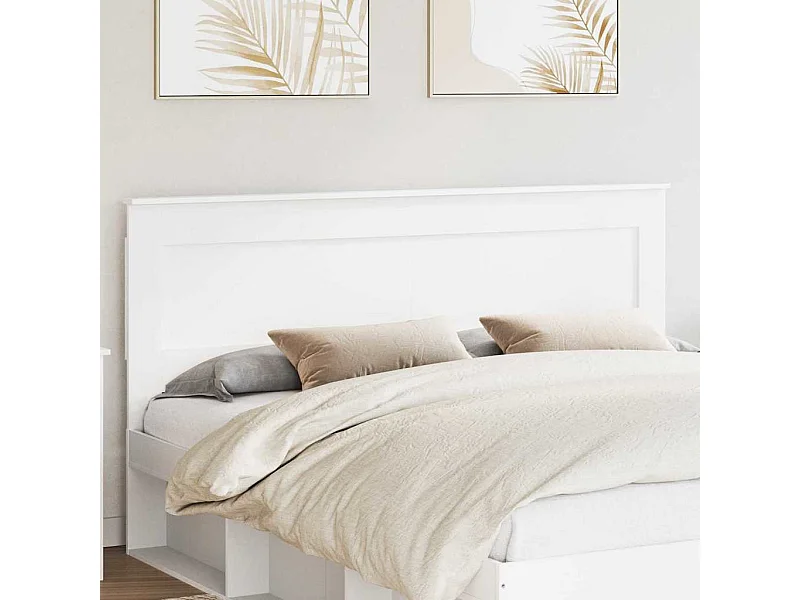 Cabeceira com cabeceira Branco 180 cm Madeira processada