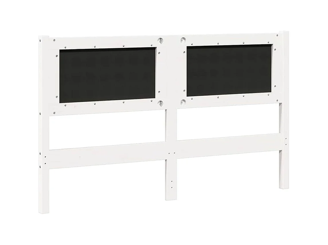 Cabeceira Outros Branco 150 cm Madeira de pinho maciça