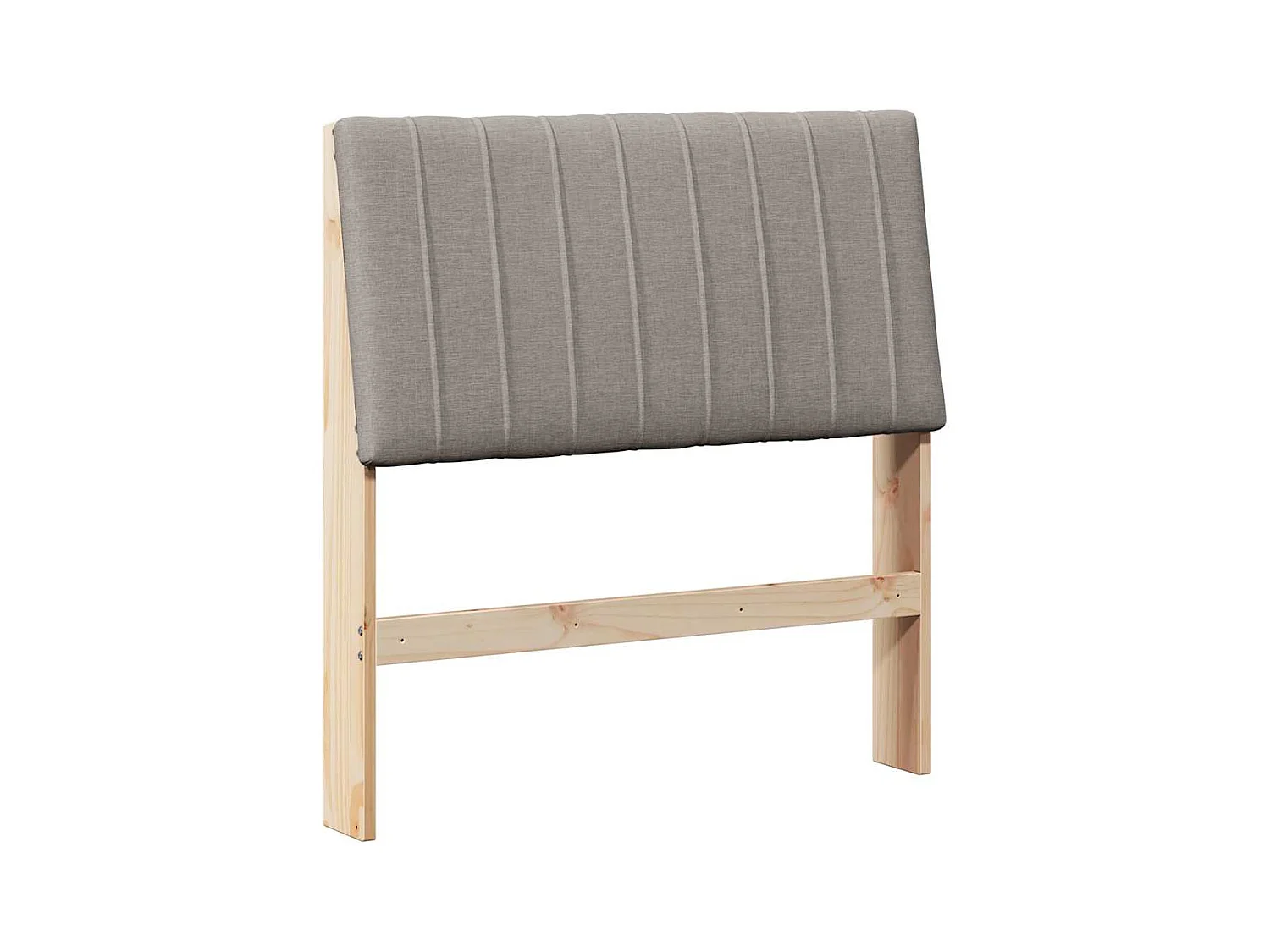 Tête de lit capitonnée Taupe 90 cm Pin massif
