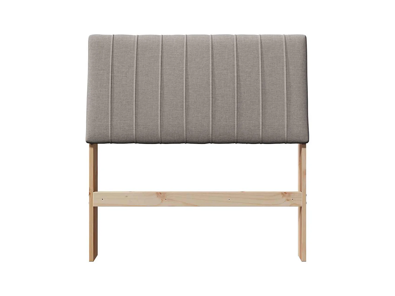 Tête de lit capitonnée Taupe 90 cm Pin massif