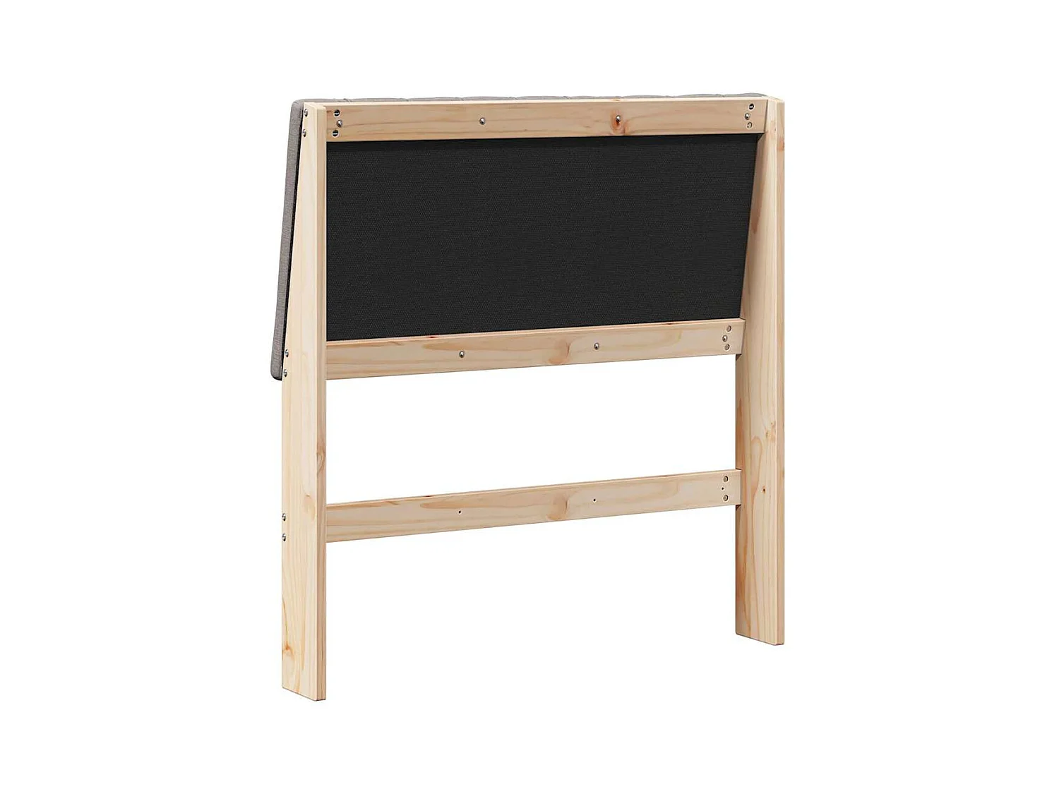 Tête de lit capitonnée Taupe 90 cm Pin massif