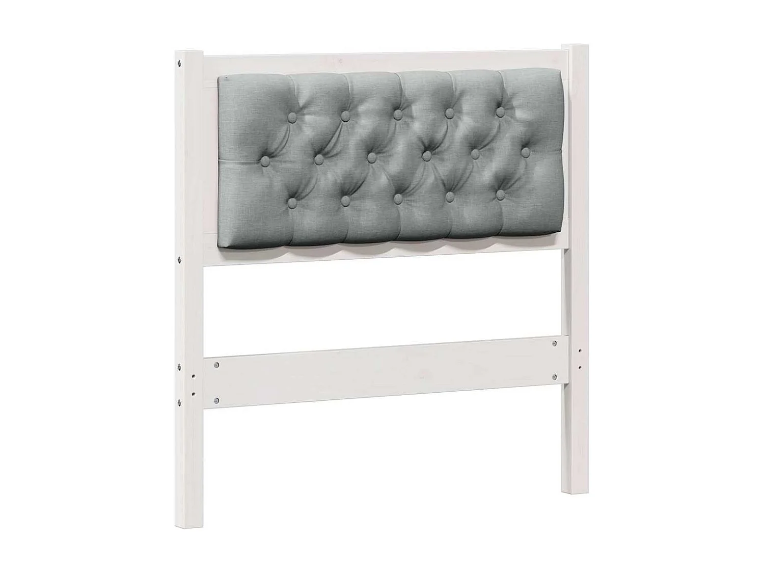 Tête de lit Autre Blanc et gris clair 75 cm Bois massif en pin