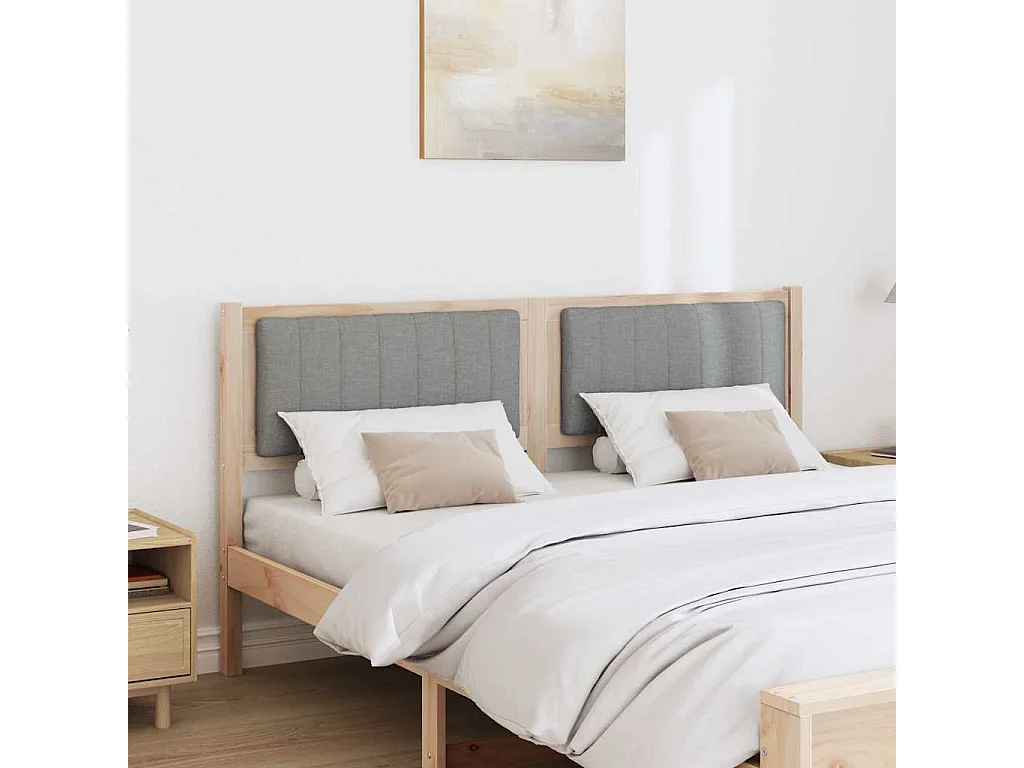 Cabeceira estofada com cabeceira Castanho 160 cm