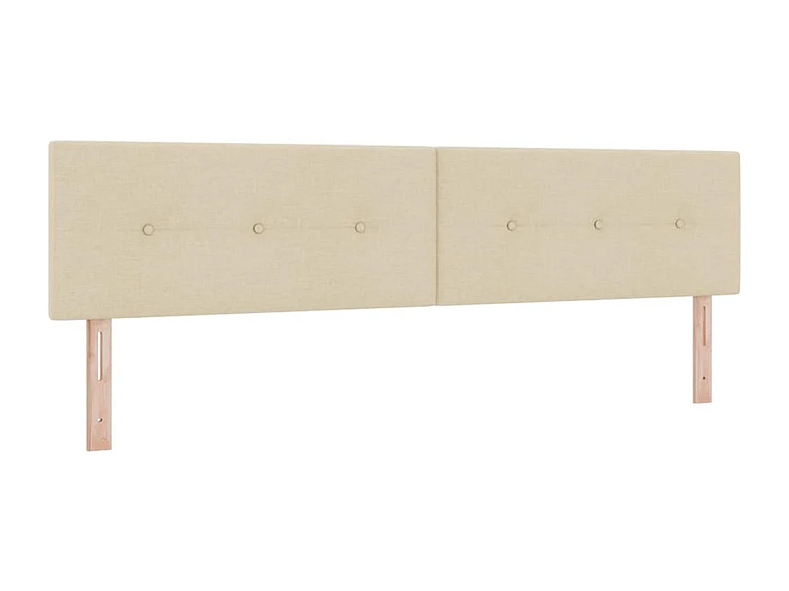Tête de lit avec tête de lit Crème 200 cm tissu