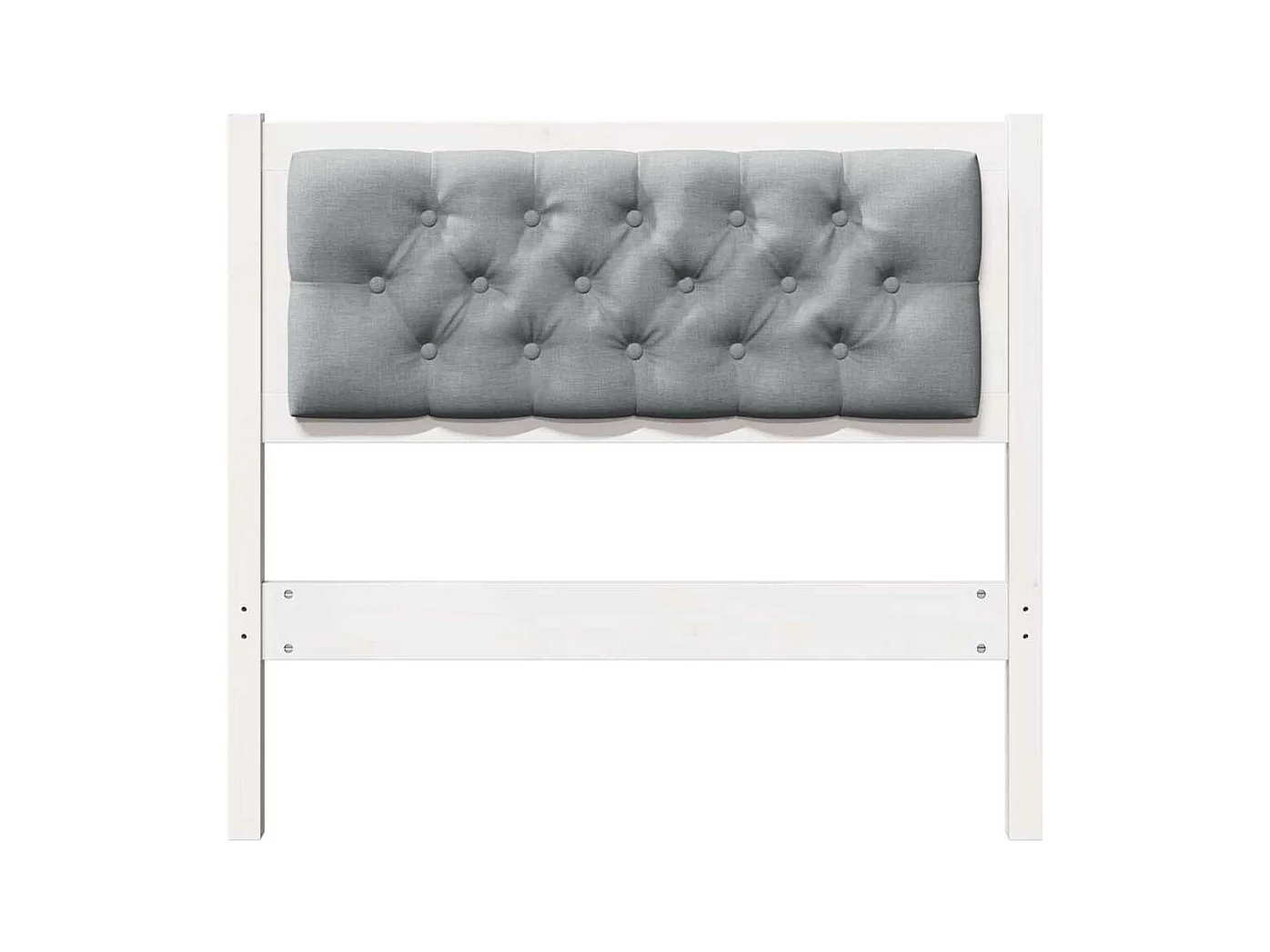 Cabeceira Branco e cinza claro 90 cm Madeira de pinho maciça