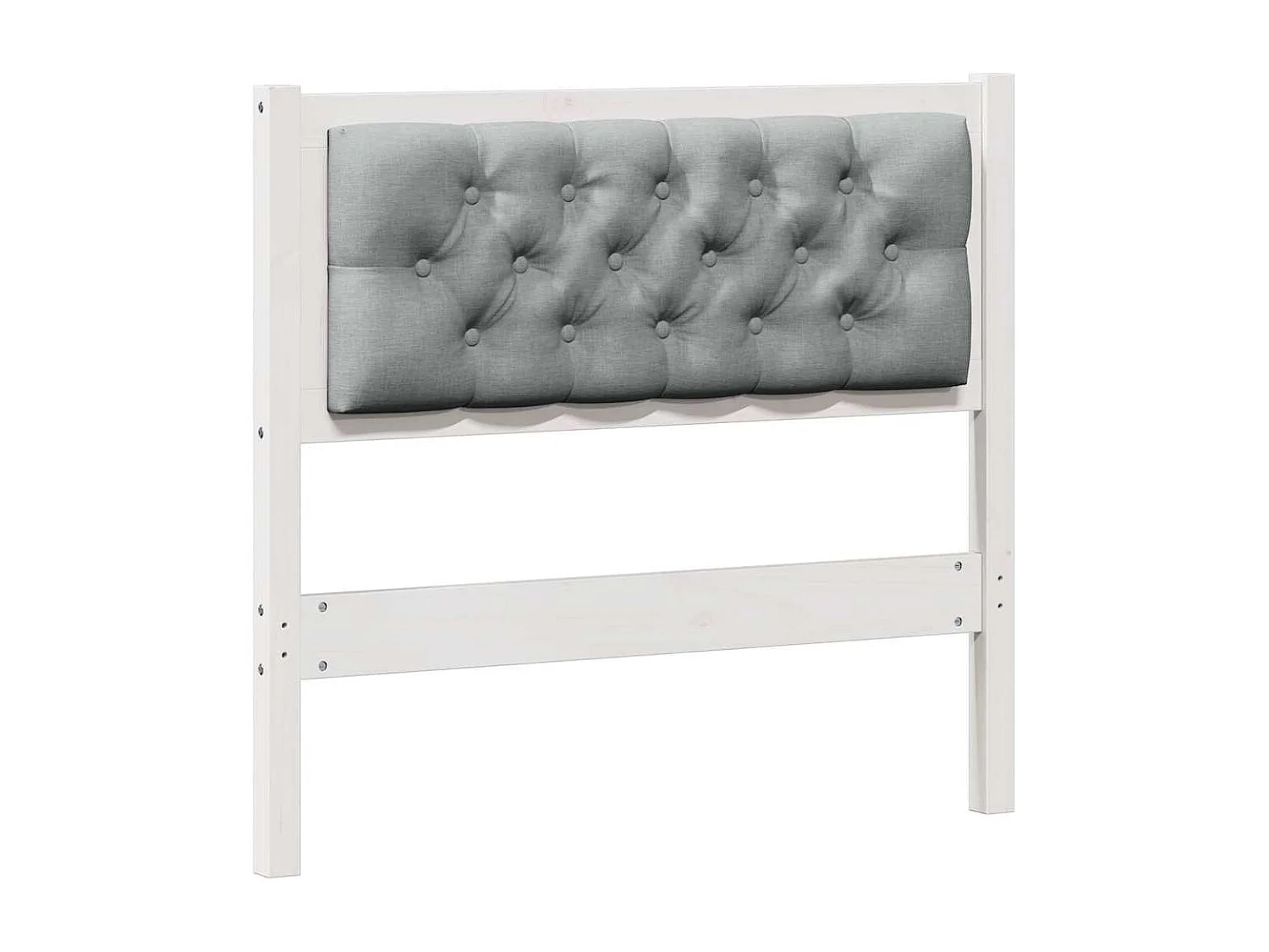 Tête de lit Autre Blanc et gris clair 90 cm Bois massif en pin