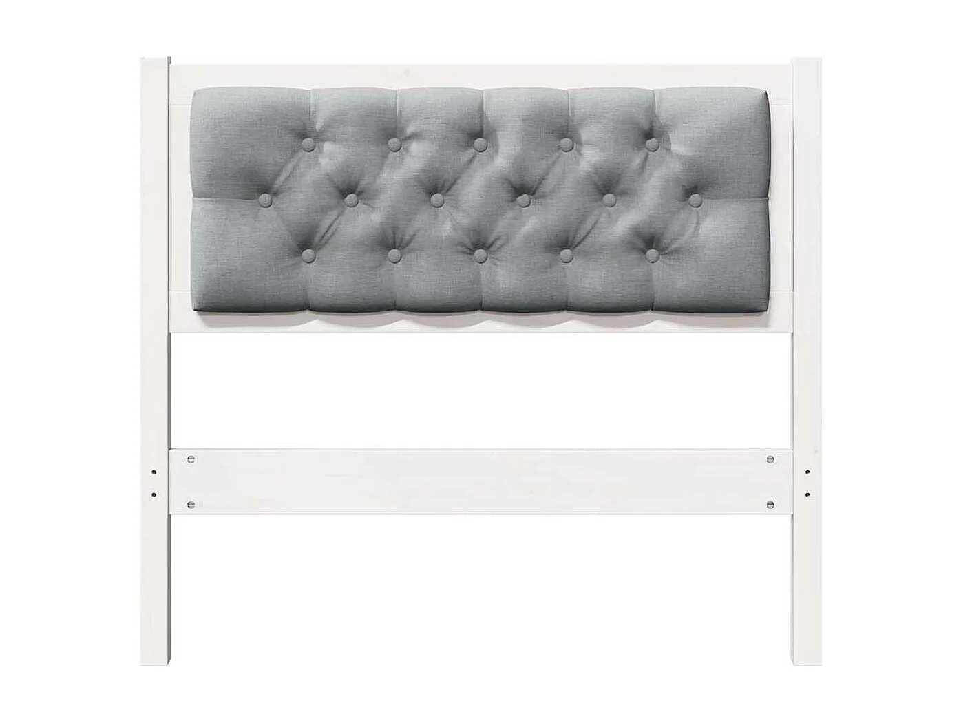 Tête de lit Autre Blanc et gris clair 90 cm Bois massif en pin