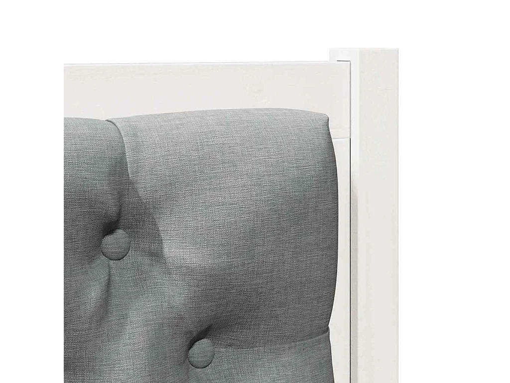 Tête de lit Autre Blanc et gris clair 90 cm Bois massif en pin