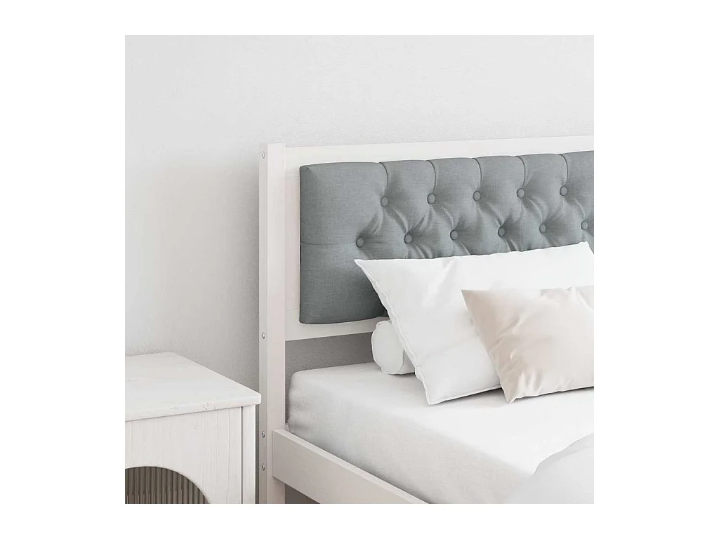 Tête de lit Autre Blanc et gris clair 180 cm Bois massif en pin
