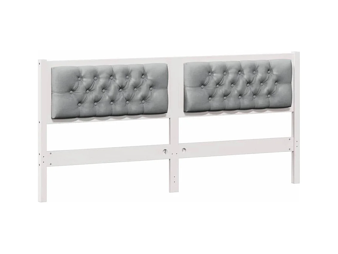 Tête de lit Autre Blanc et gris clair 180 cm Bois massif en pin