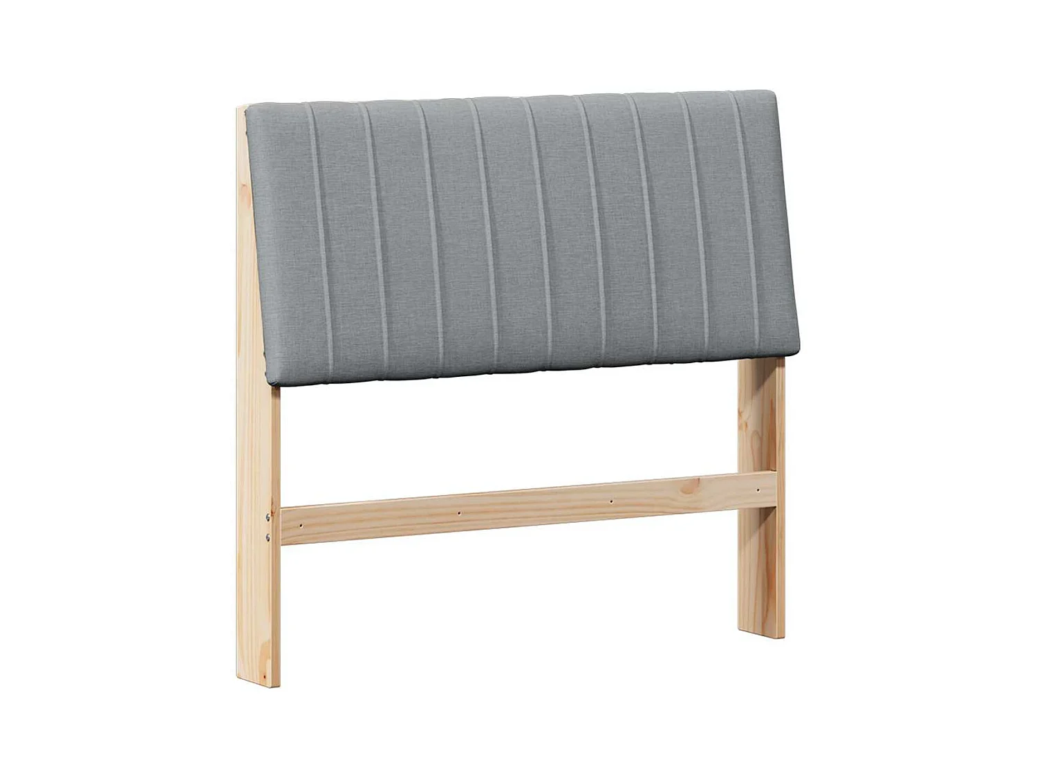 Tête de lit capitonnée Gris clair 100 cm Pin massif