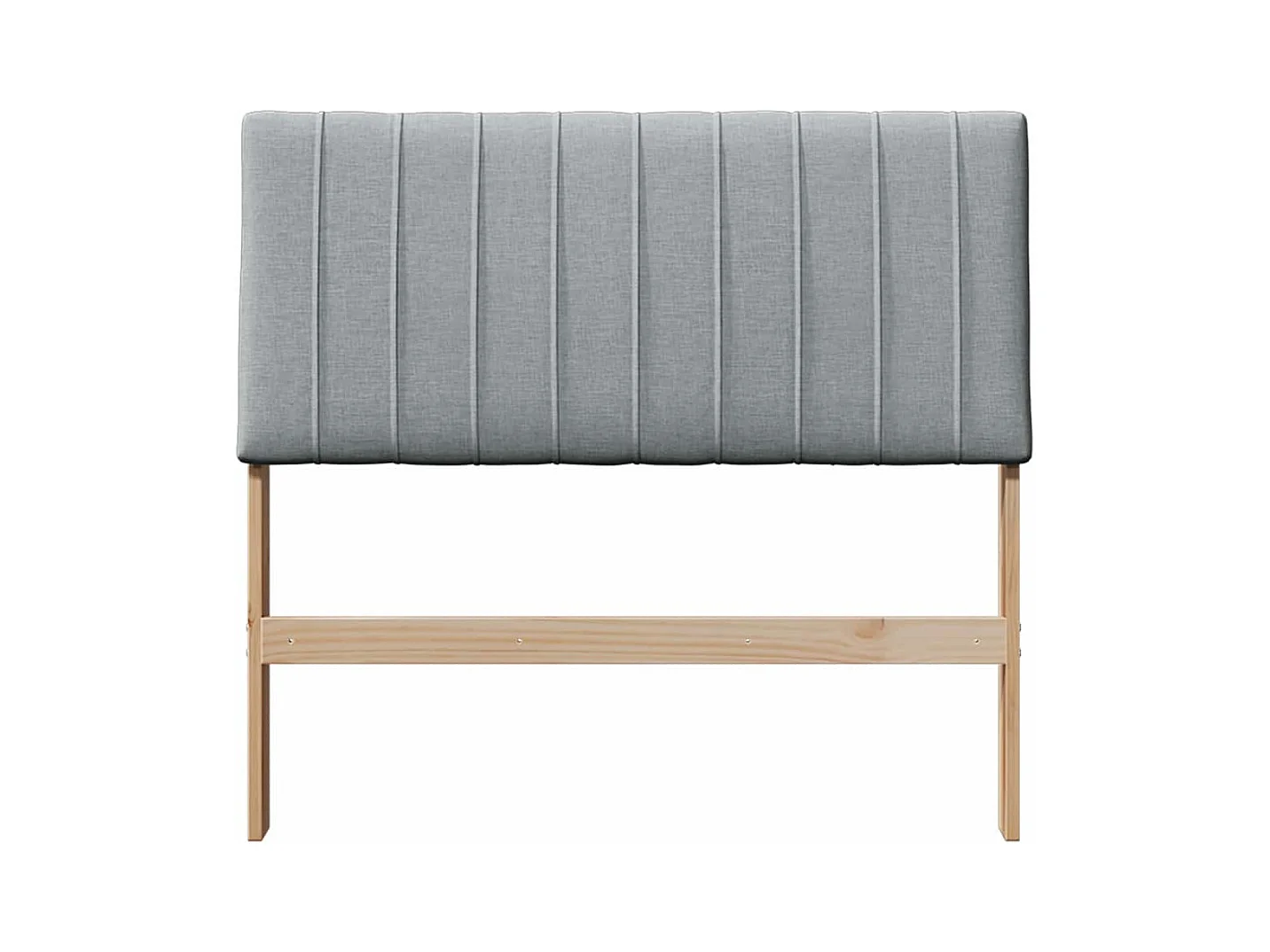Tête de lit capitonnée Gris clair 100 cm Pin massif