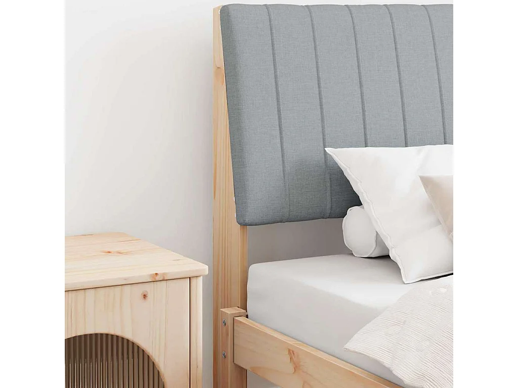 Cabeceira estofada Cinzento-claro 100 cm