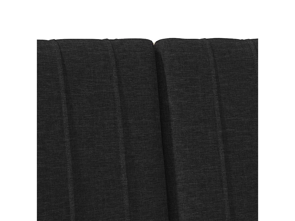 Tête de lit capitonnée Noir 160 cm Pin massif