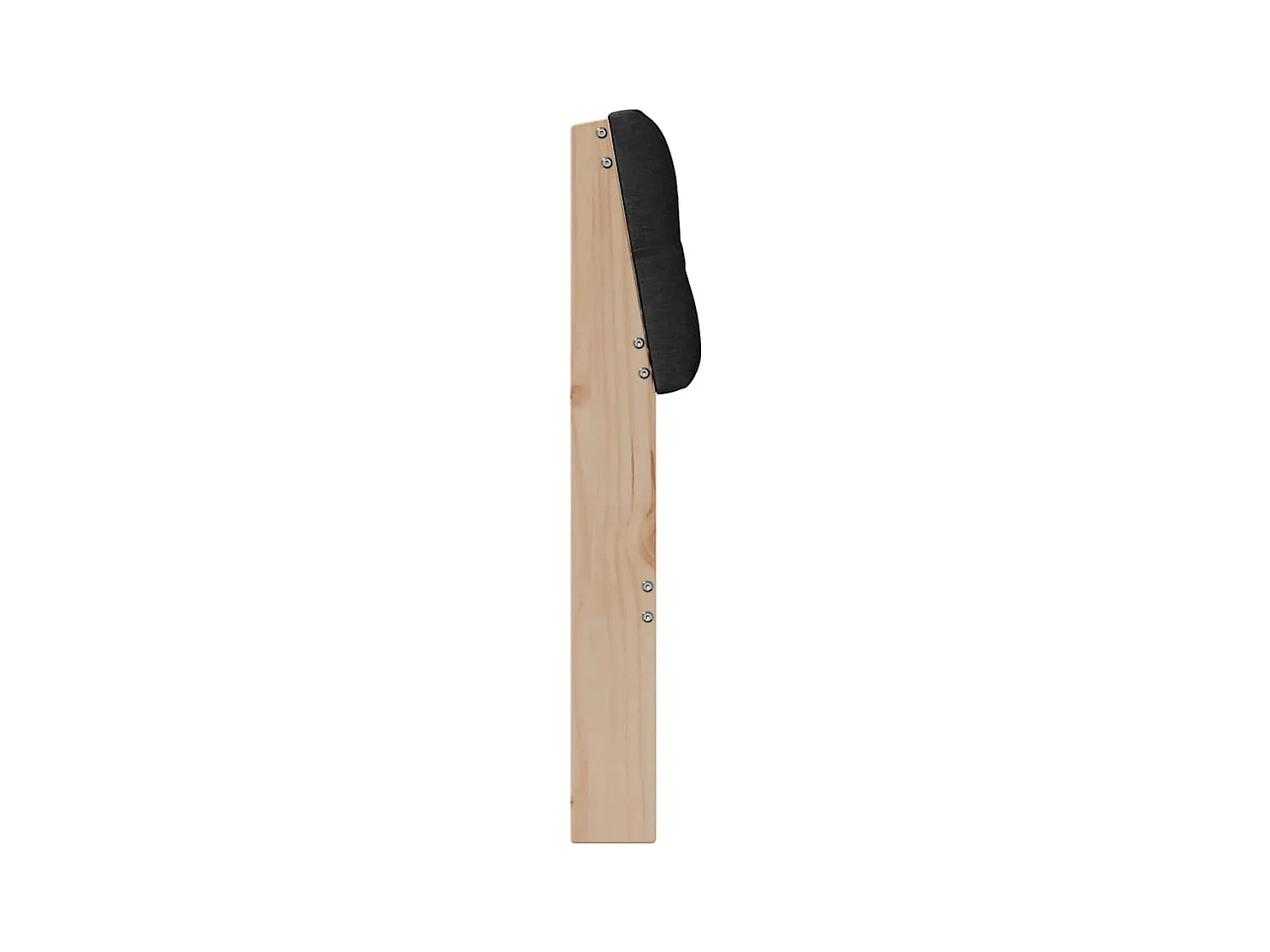 Cabecero tapizado Negro 100 cm Madera de pino macizo